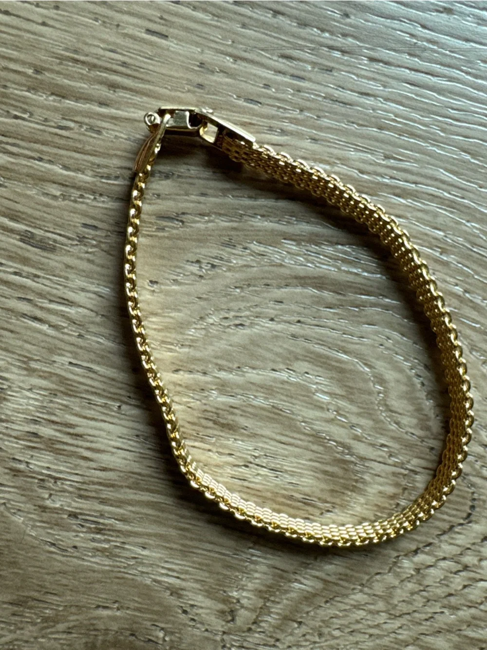 Gold-Tone Mesh Bracelet - Elegant Women's Jewelry